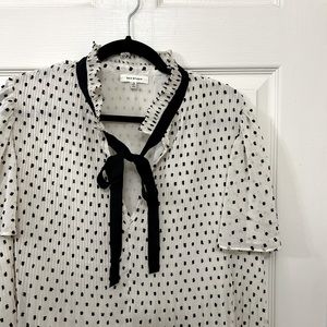 NWOT MAX studio tie neck blouse size 1X